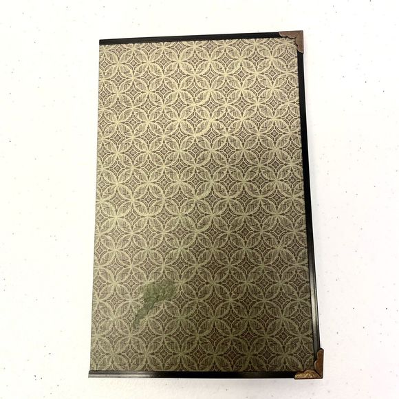 Japanese Folding Screen Flower Cart Painting 2-panel With Gold Fabric Trim 10x8 - Picture 8 of 8